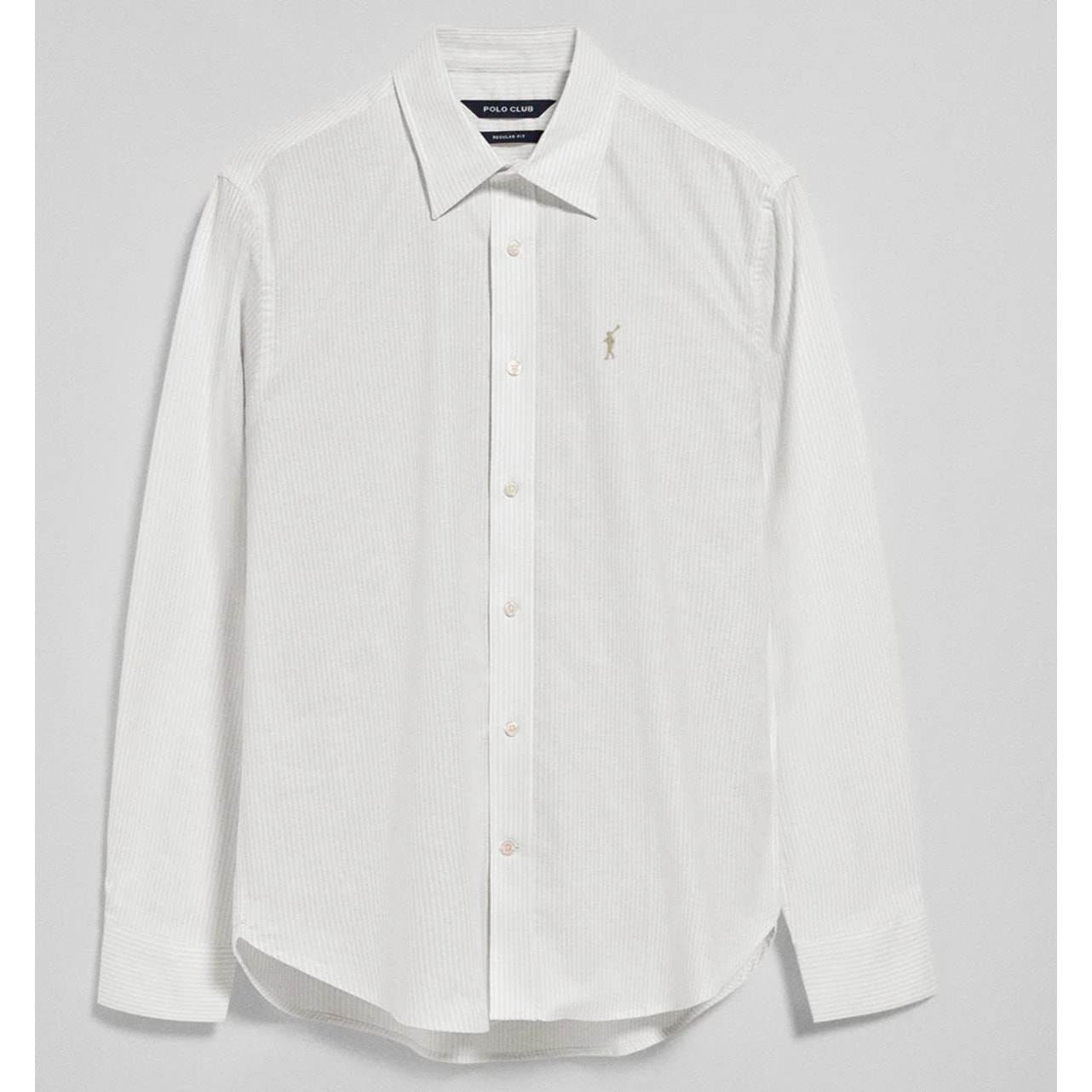 Camisa raya yale gris claro con logo bordado Rigby Go