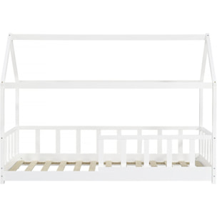 Lit cabane pour enfant "Mila" - 90 x 190 cm - Blanc
