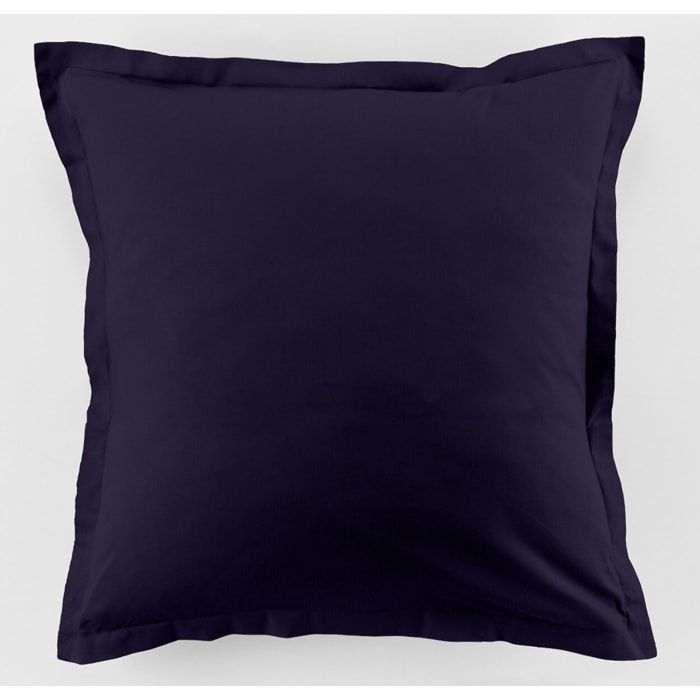 Lot De 2 Taies 100% Coton 57fils Bleu Imperial