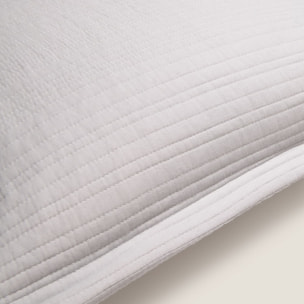 Funda de cuadrante acolchada rayas Rima color marfil crudo 100% Algodón