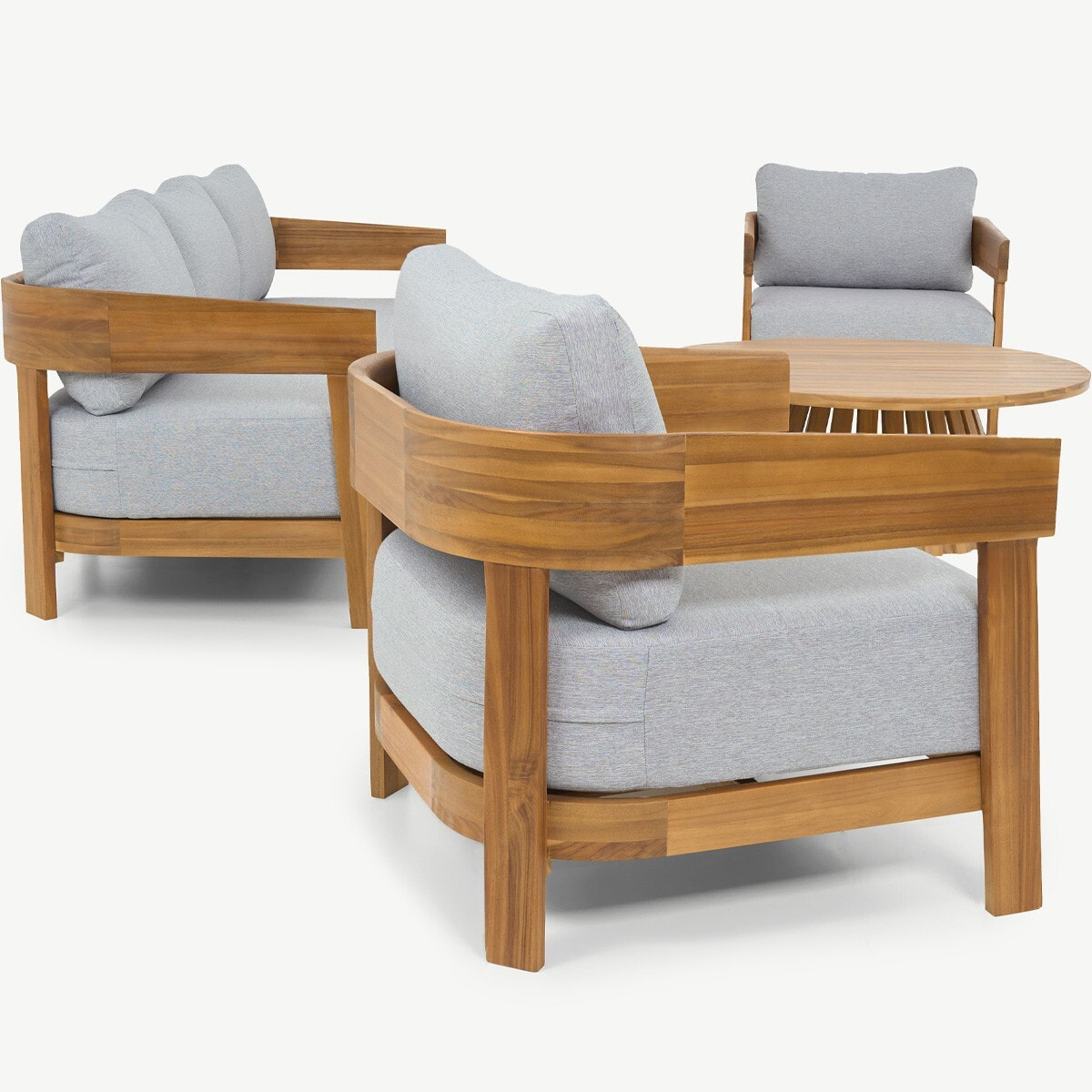 Salon de jardin 5 places en bois FSC - PAROS