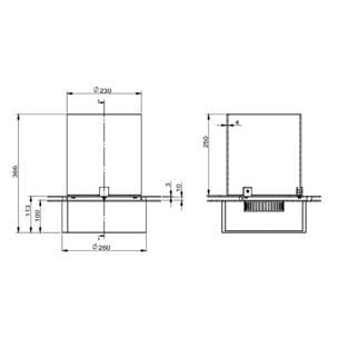 Bruciatore a bioetanolo per camino 3 L, in acciaio inox e vetro temperato Ø35 cm