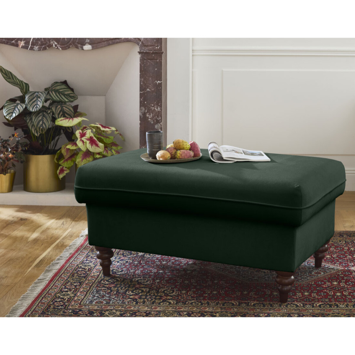 Flamingo - pouf en velours - Vert