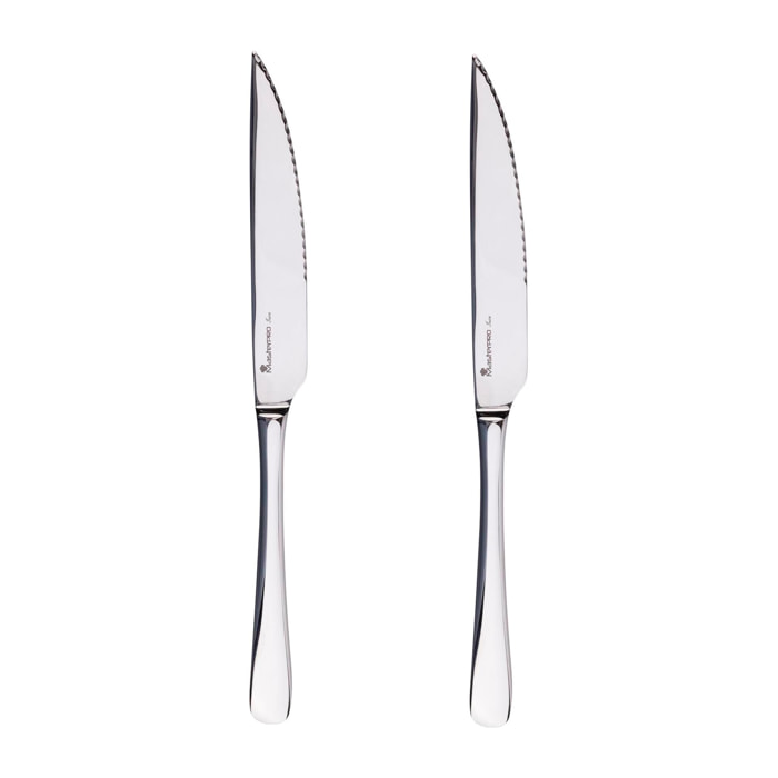 Set de 2 cuchillos de carne de acero inoxidable brillo Foodies – MasterPro