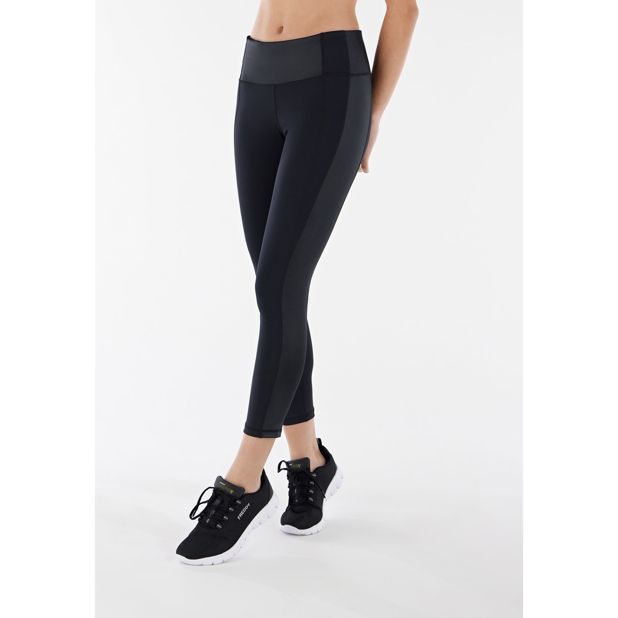 Leggings SuperFit 7/8 traspiranti vita alta e bande coated