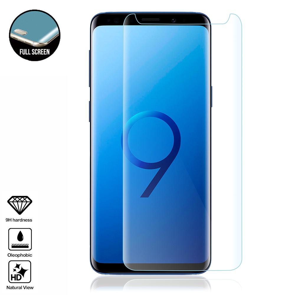 Protector de cristal templado de pantalla completa curvado 4D para Samsung S9 Plus