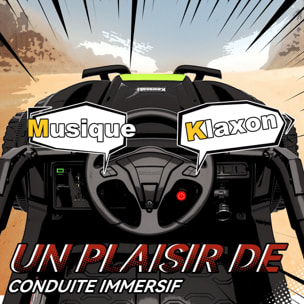 Buggy Kawasaki teryx KRX 1000 12V 2 moteurs 25W télécommande effets sonores lumineux vert