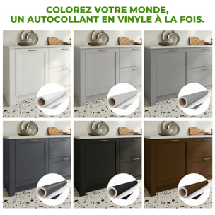 Rouleau adhésif décoratif Vinyle au Mètre - Vert olive - Sticker Lavable Imperméable Mur Cuisine Meubles