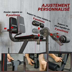 Leg press machine - Leg Curl - presse à mollets - entièrement réglable - max. 120 Kg