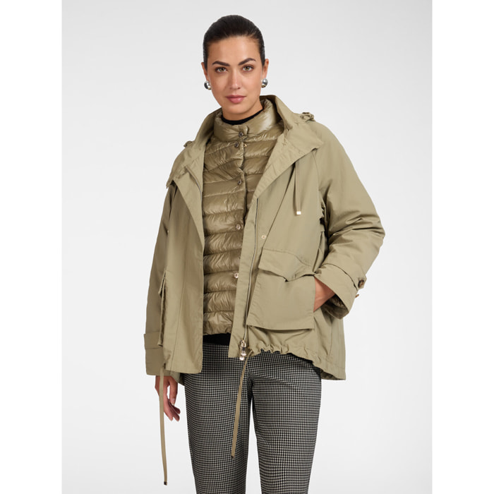 Elena Mirò - Parka 3 in 1 con tasche cargo - Verde militare