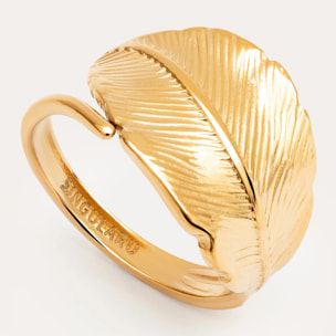Anelli Sheet  in Acciaio Placcato Oro