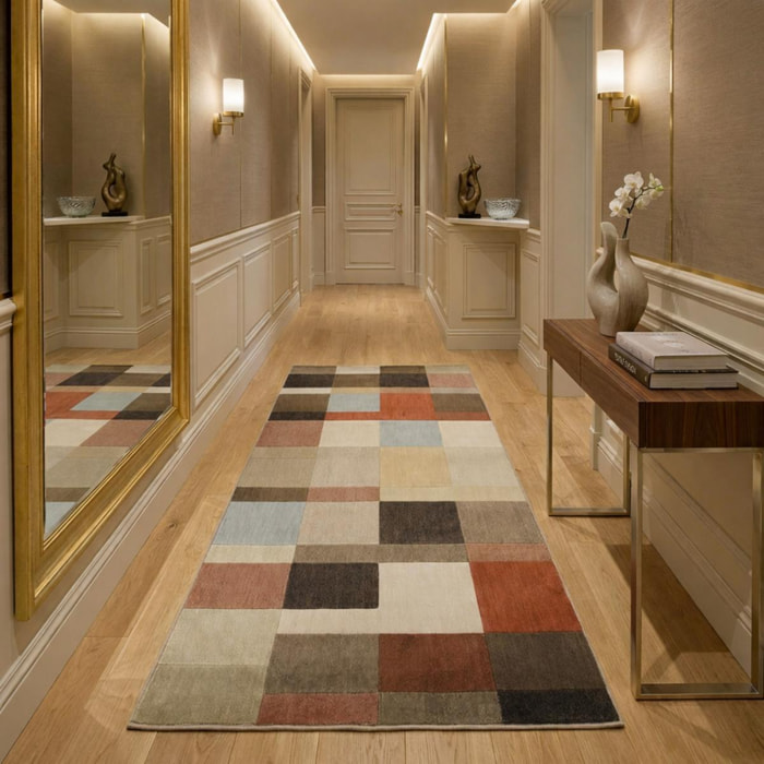 Tapis salon et chambre tissé motif seventies LACI