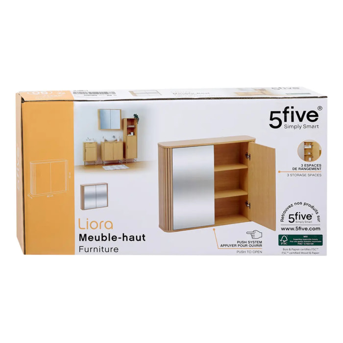 Meuble de salle de bain Liora L80cm