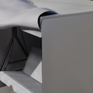 Funda Balancín Jardín Funda Columpio Jardín Exterior Cubierta de Columpio de Tela Oxford 600D con 2 Cremalleras Impermeable 177x114x152 cm Gris