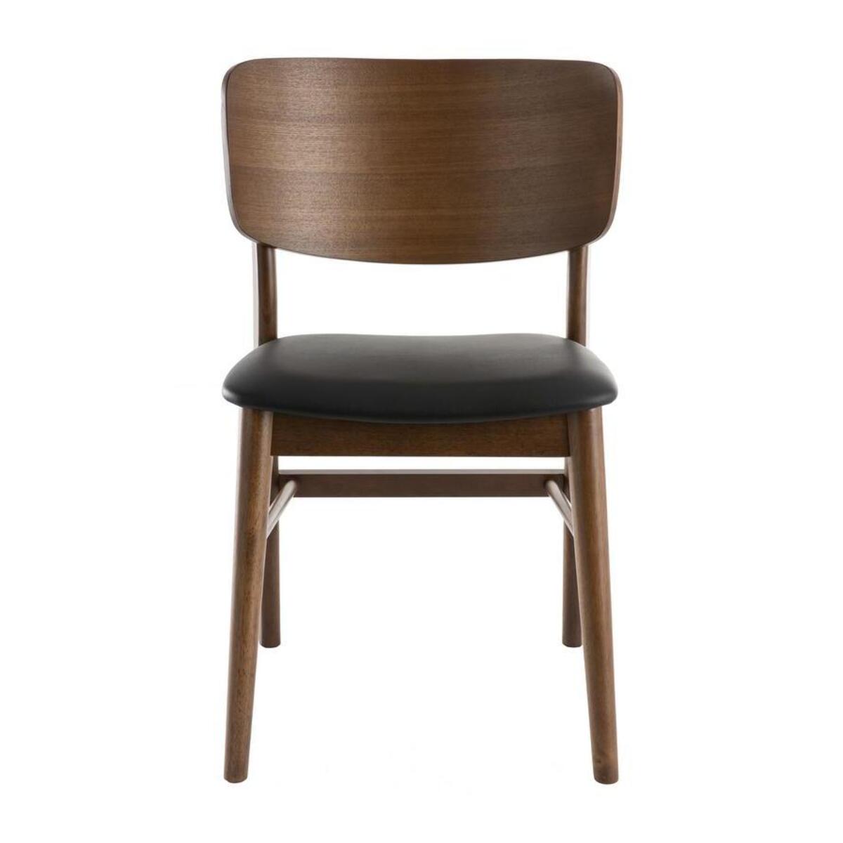 Chaises en bois foncé et noir (lot de 2) SHELDON