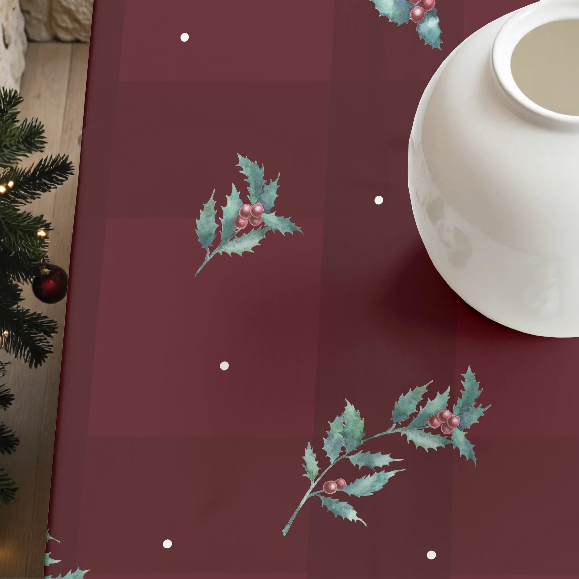 Nappe en résine Anti-tâches Red Christmas 1