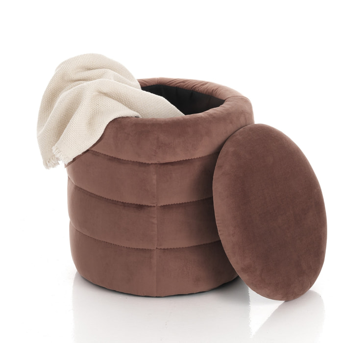 Tomasucci GUM POWDER ROSE pouf conteneur capitonné