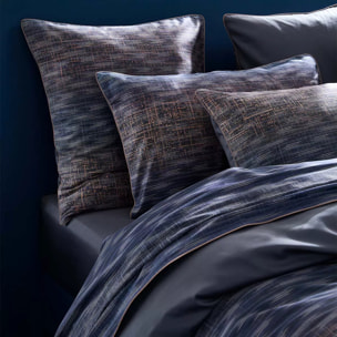 Drap plat satin de coton imprimé orange marine Mist nocturne