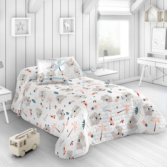 Cool Kids - Colcha Bouti Estampada - Reversible - Infantil - 100% Algodón - 70 gr/m² - Wild and Free