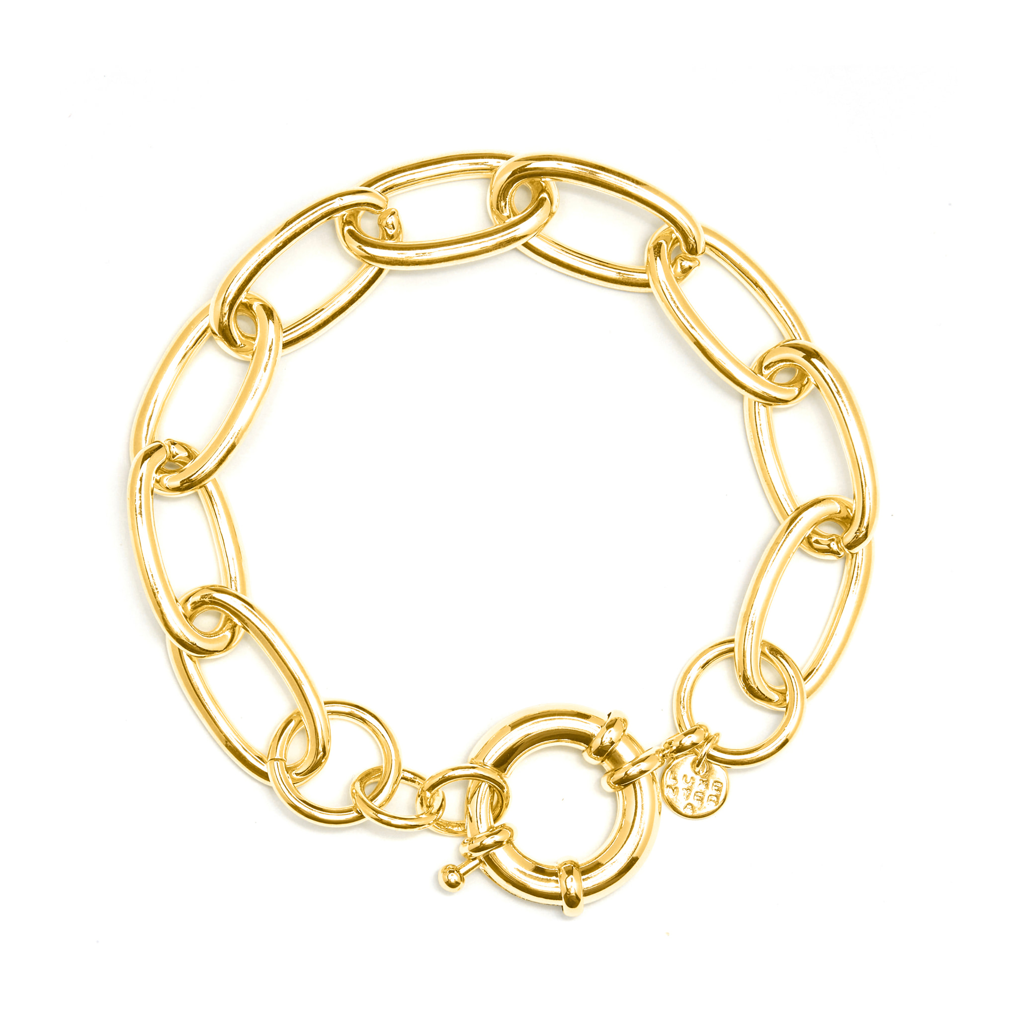 Pulsera acabada en oro amarillo de 18k
