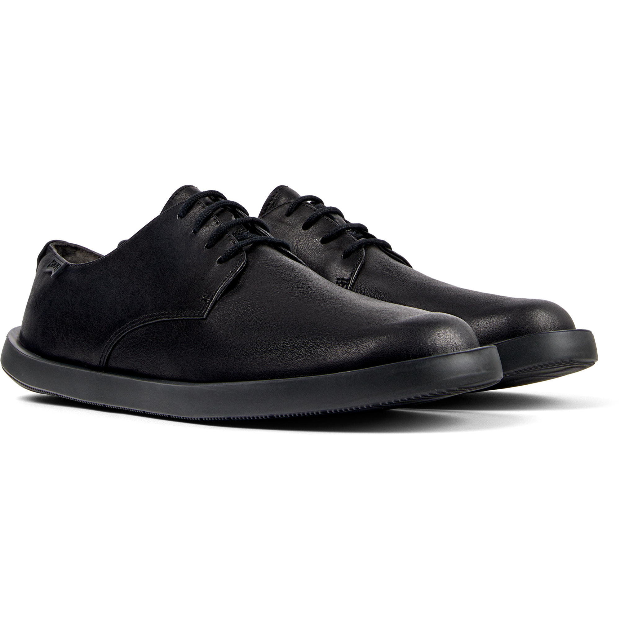 Zapatos de cordones - CAMPER Wagon - Negro - Cuero liso