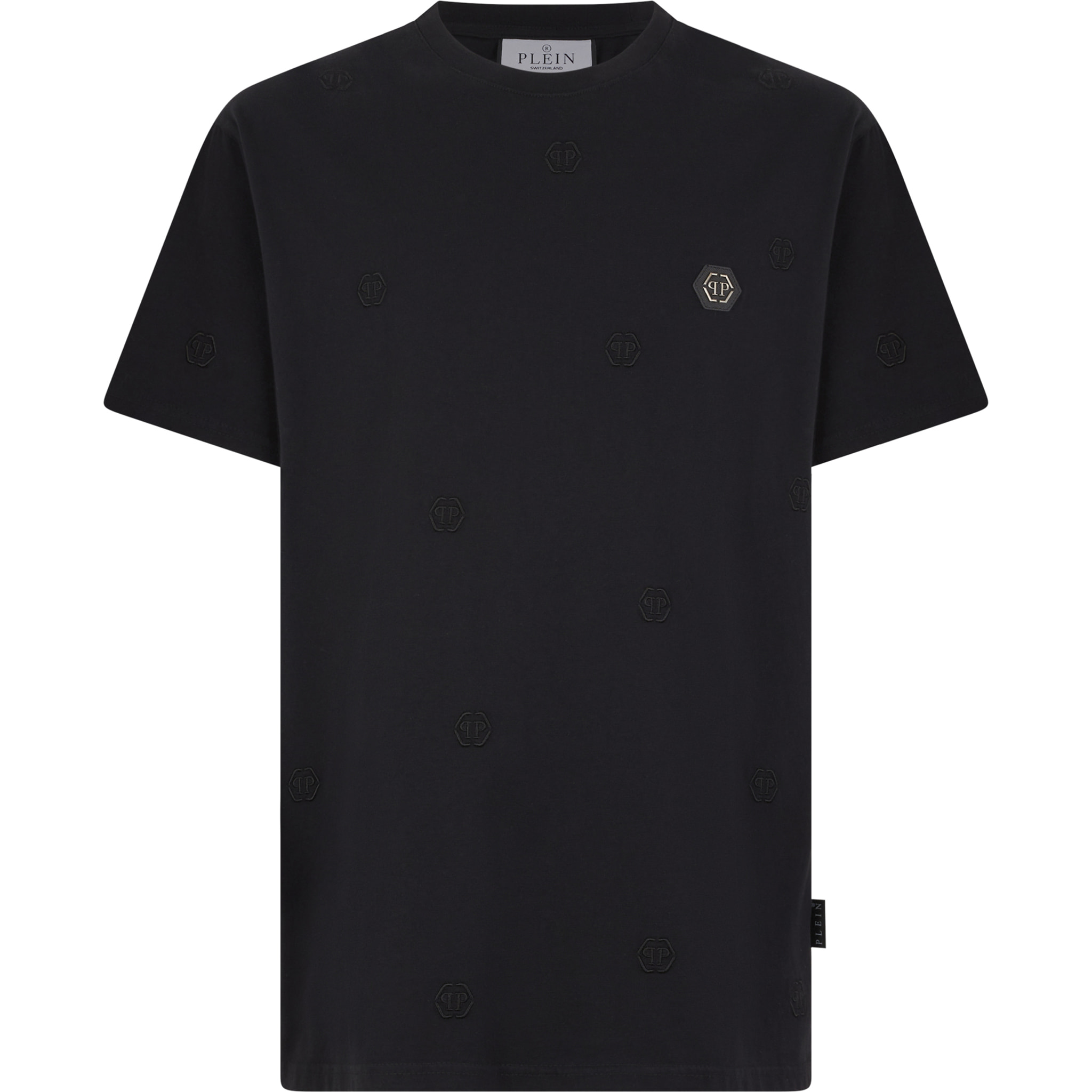 PHILIPP PLEIN Embroidered Round Neck T-Shirt Monogram Monogram