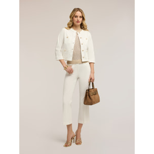 Motivi - Chaqueta en drill mezcla de algodón - Blanco