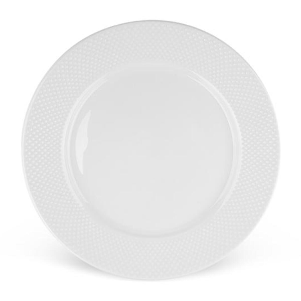 Lot de 6 assiettes plates blanc - "serenity"