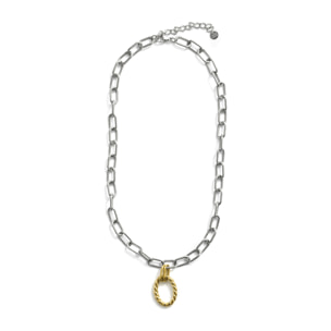 Collar Hiami acabado oro 18k y plata