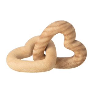 J-Line décoration Coeur - polyrésine - naturel