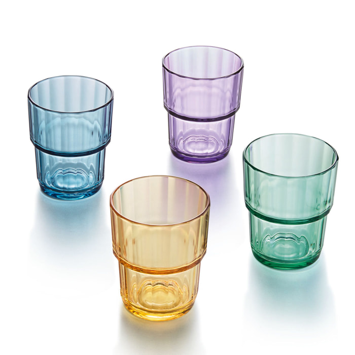 Set di 12 bicchieri da acqua 25 cl in vetro colorato Sweetie Pie - Luminarc