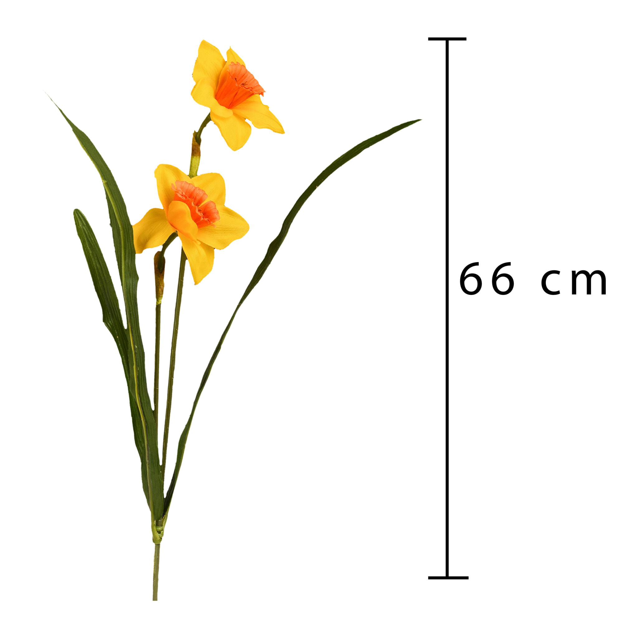 Narciso Con 6 Fiori. Altezza 70 Cm - Pezzi 12 - 18X66X14cm - Colore: Giallo - Bianchi Dino - Fiori Artificiali