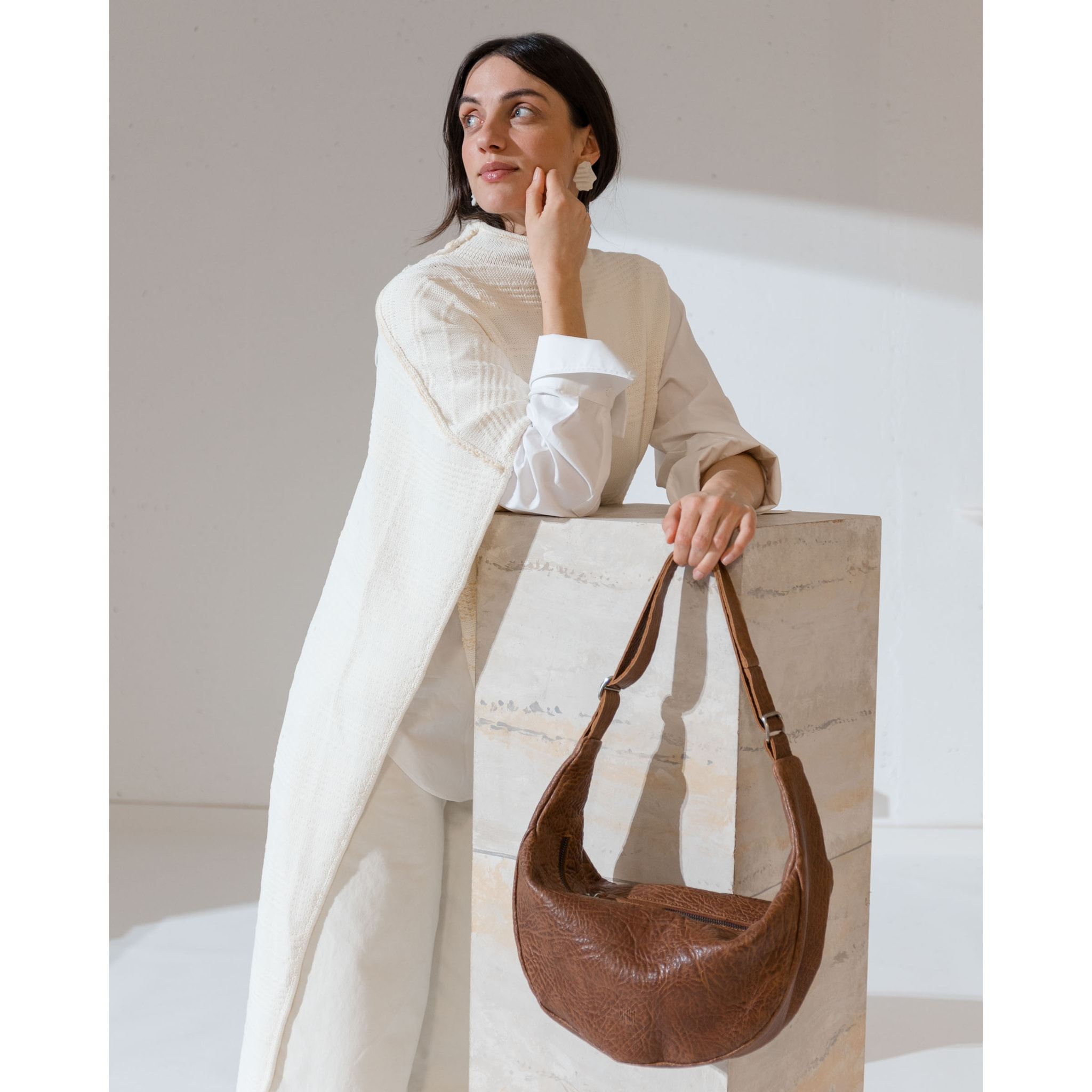Bolso de hombro BIBA Bowie West de piel