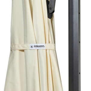 Parasol Sombra 360° carré avec housse de protection - Crème