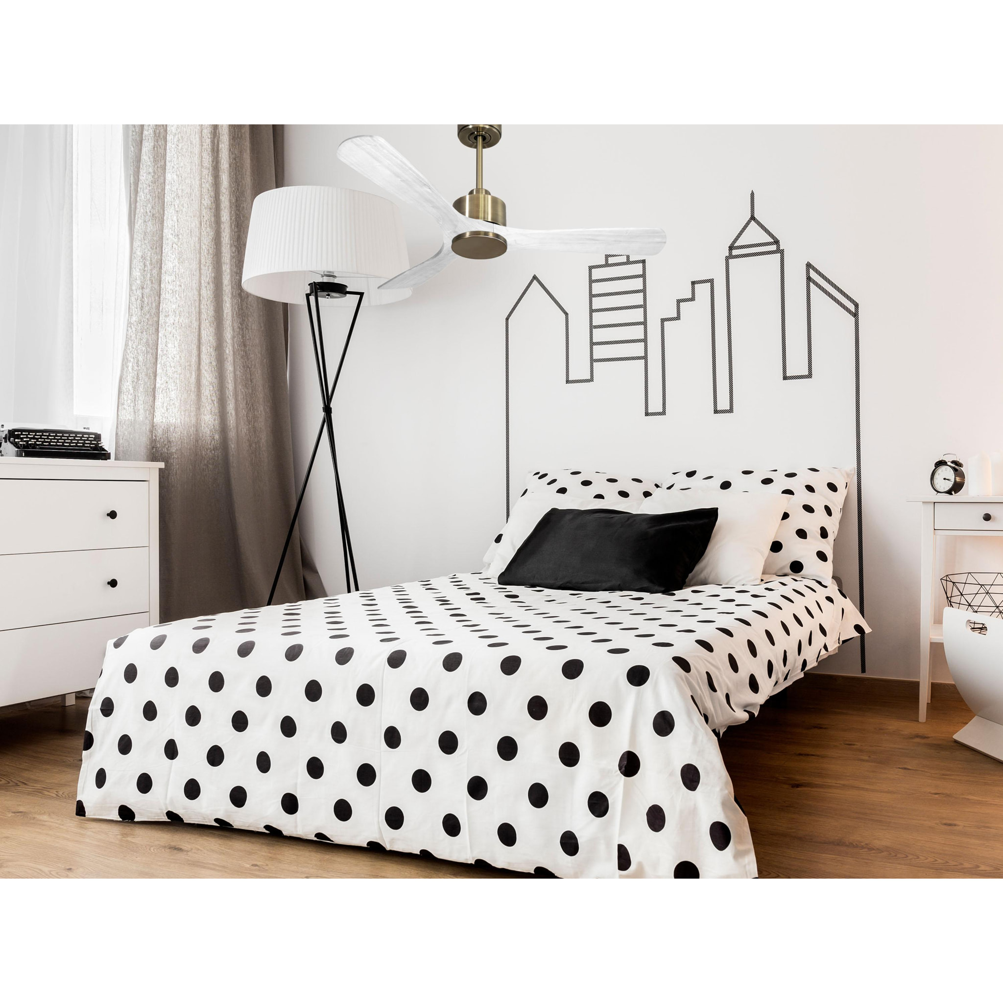Ventilador de techo Wifi Motor DC Mando a Distancia Hypersilence Memoria NusaD132C0364786 PURLINE