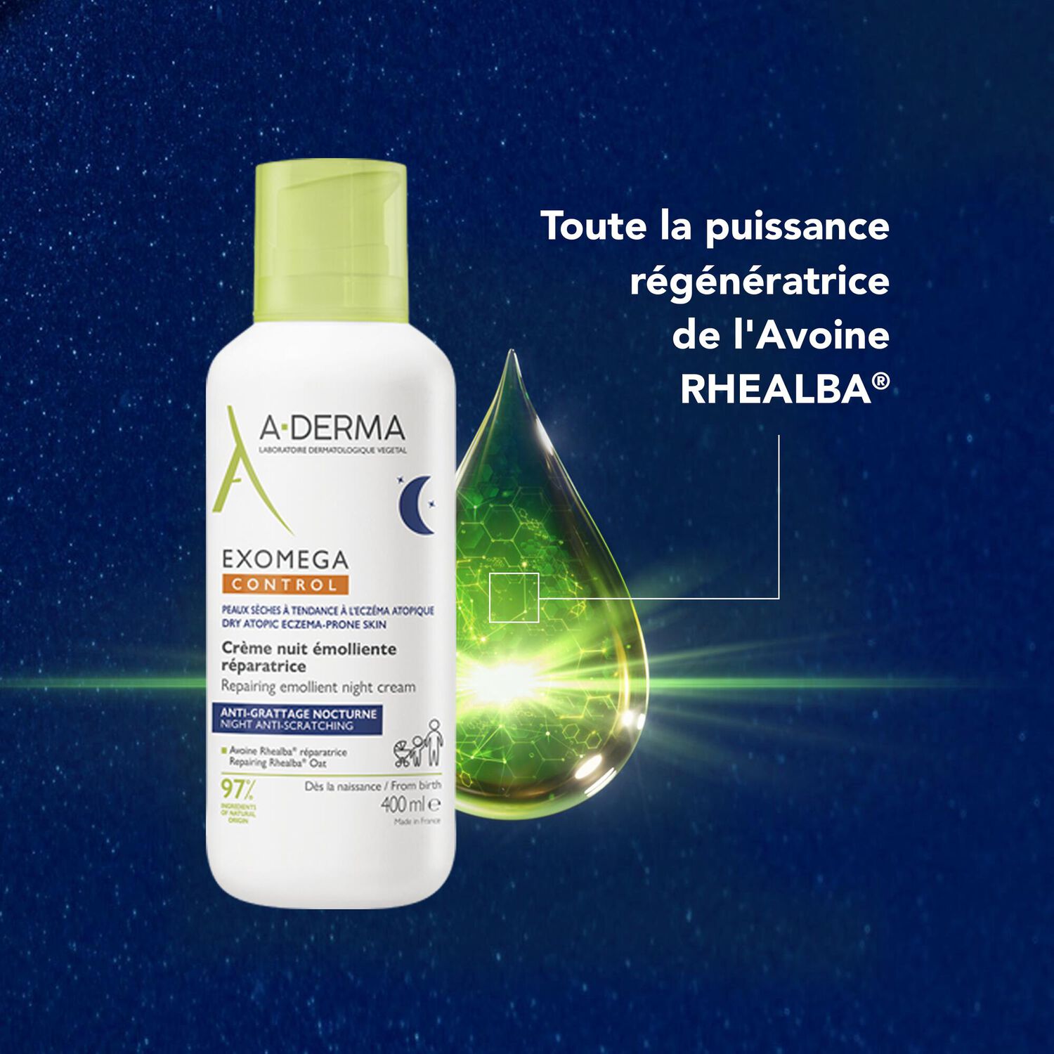 Exomega Control Crème nuit - Crème émolliente 400 ml