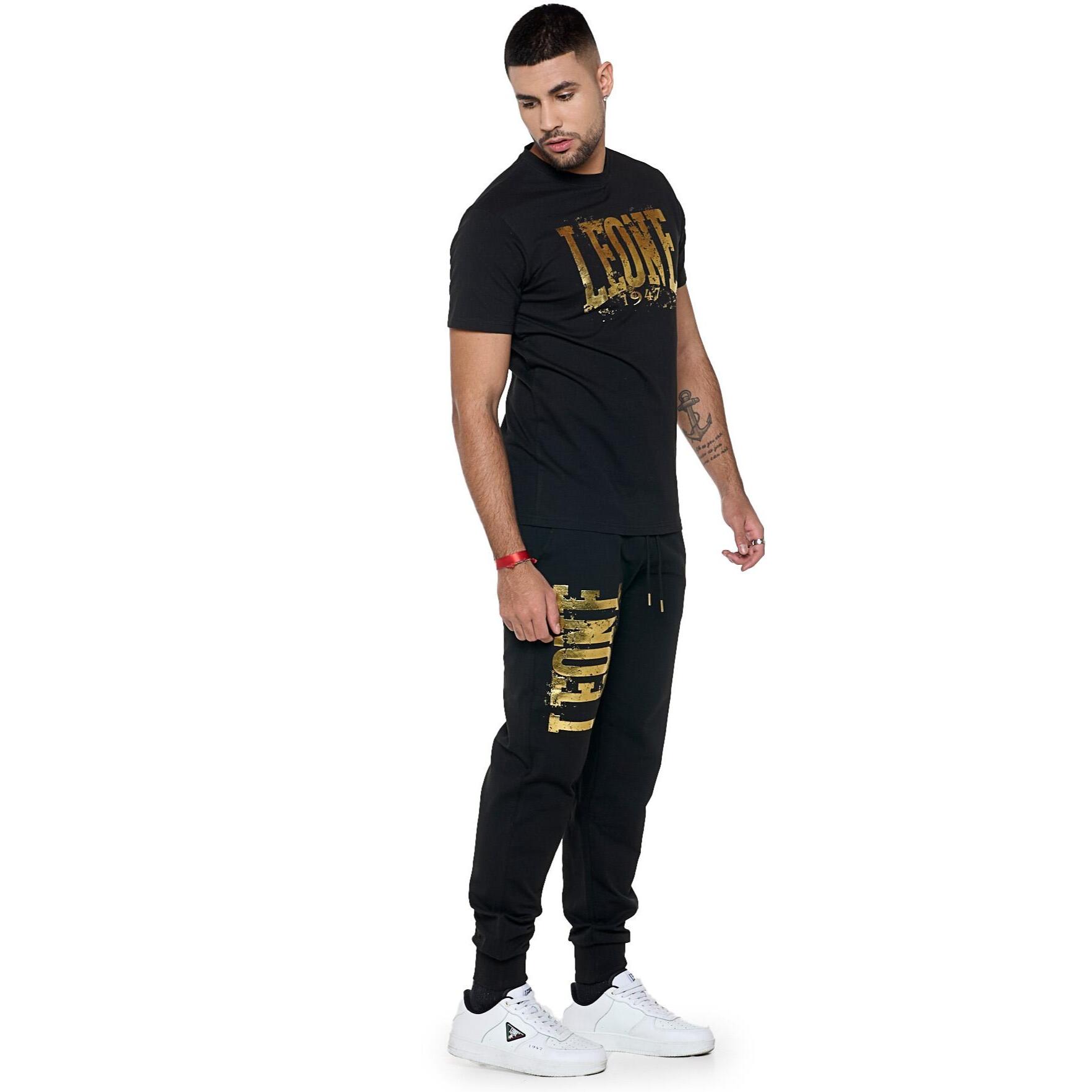 Camiseta de manga corta para hombre "Authentic Gold" con logo dorado