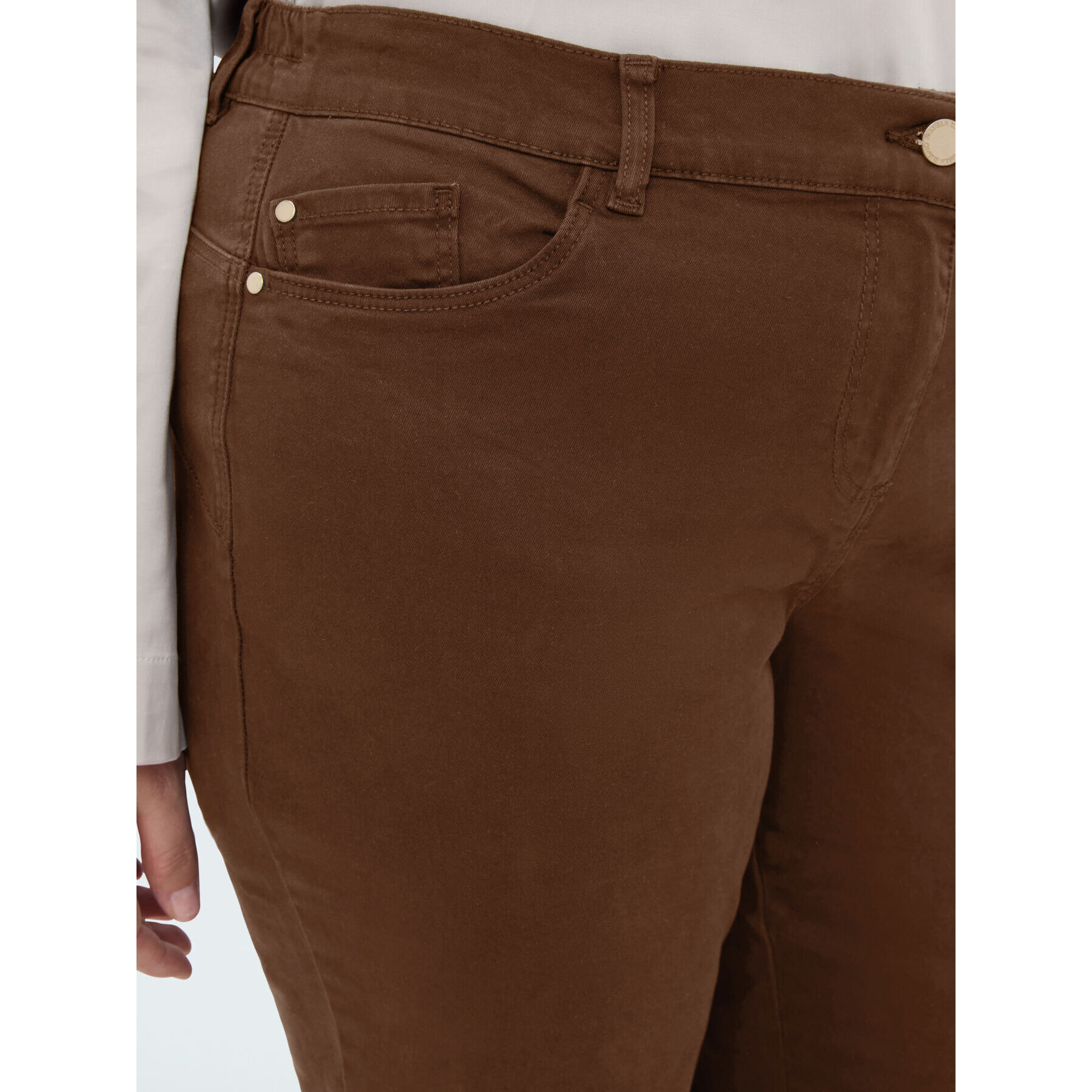 Fiorella Rubino - Pantalones Kick Flare acampanados de algodón - Marrón