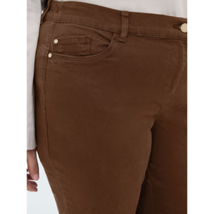 Fiorella Rubino - Pantalones Kick Flare acampanados de algodón - Marrón