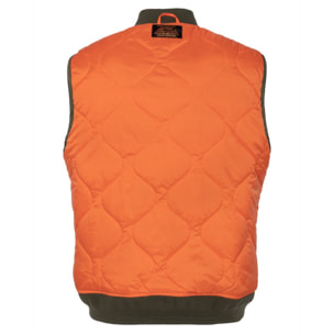 MA-V SLEEVELESS REVERSIBLE BOMBERS WITH  SCHOTT VELCRO 100% NYLON Verde