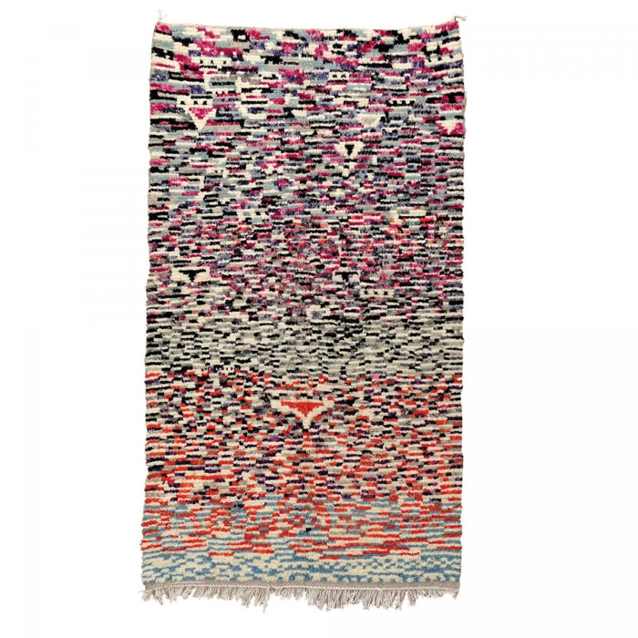 Authentique tapis berbère fait à la main en laine motif ethnic TITA