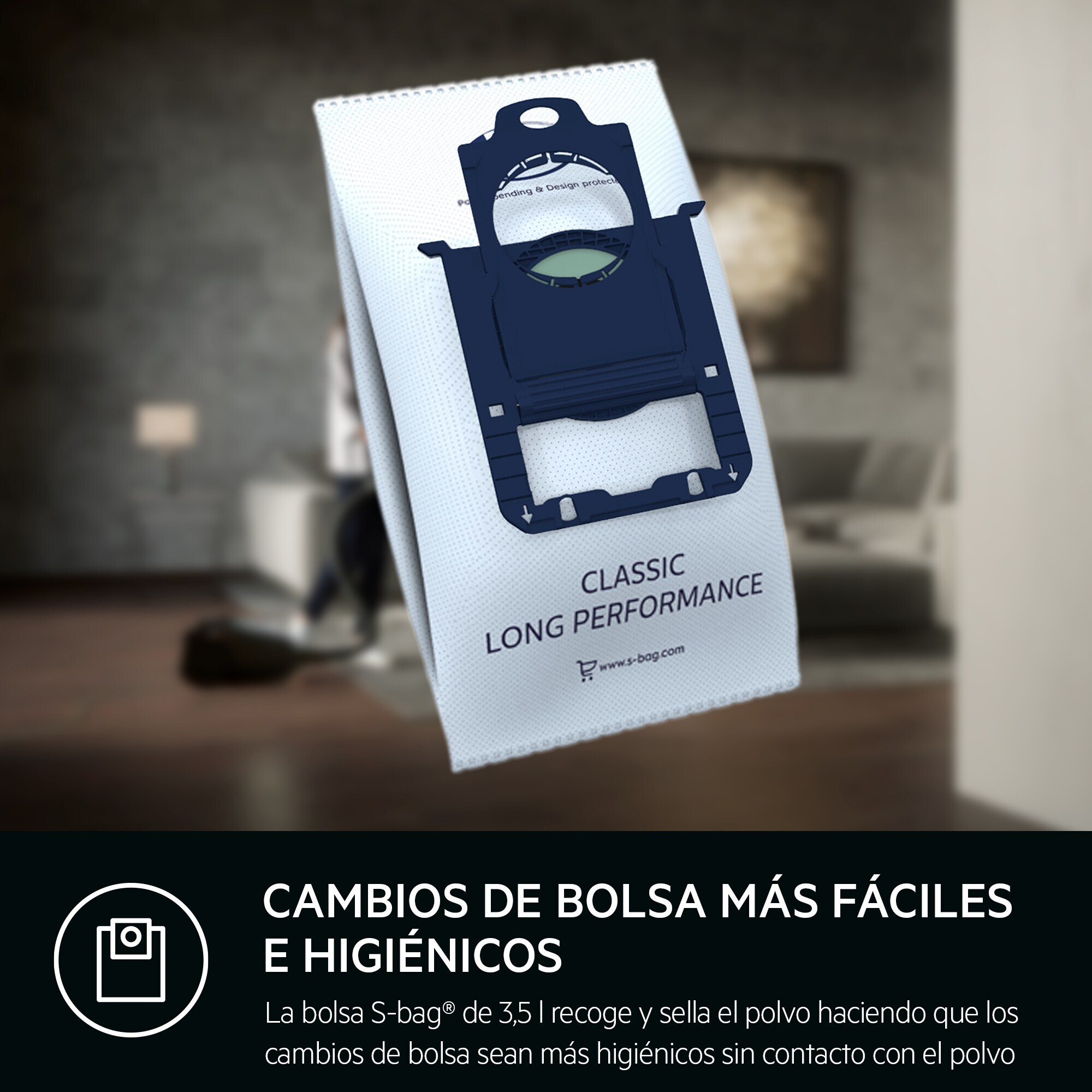 AEG Aspiradora con bolsa VX8 de 500 W y 57 dB(A) VX82-1-5DB | Reacondicionado