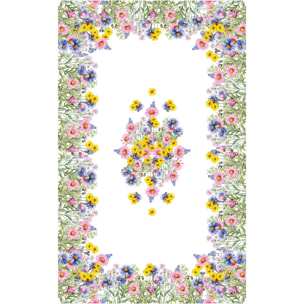 Tovaglia floreale lavabile 100% cotone AIUOLA