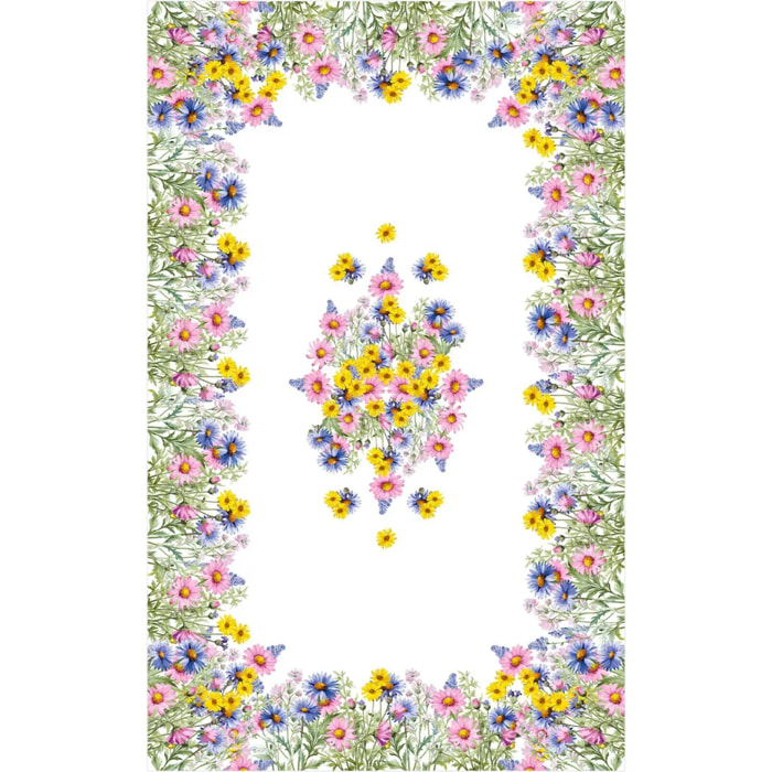 Tovaglia floreale lavabile 100% cotone AIUOLA