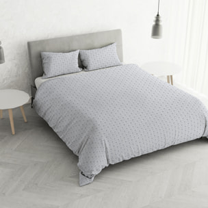 PARURE COPRIPIUMINO PRINTED COLORS, 100% Cotone, Made in Italy - FLOYD GRIGIO