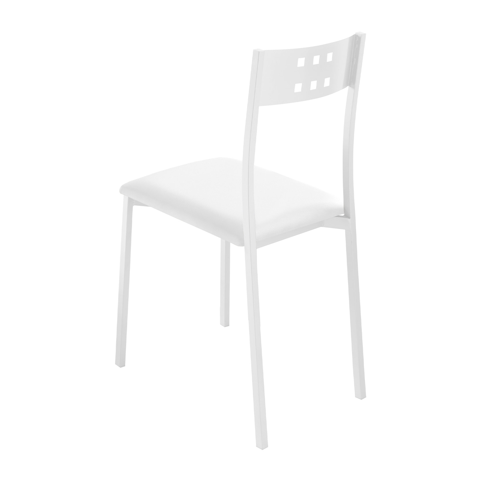 Set 4 sillas NIZA - tela blanco , blanco - 41x47x86cm