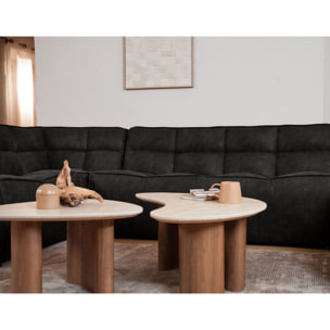 Alya - module d'angle en simili - Noir