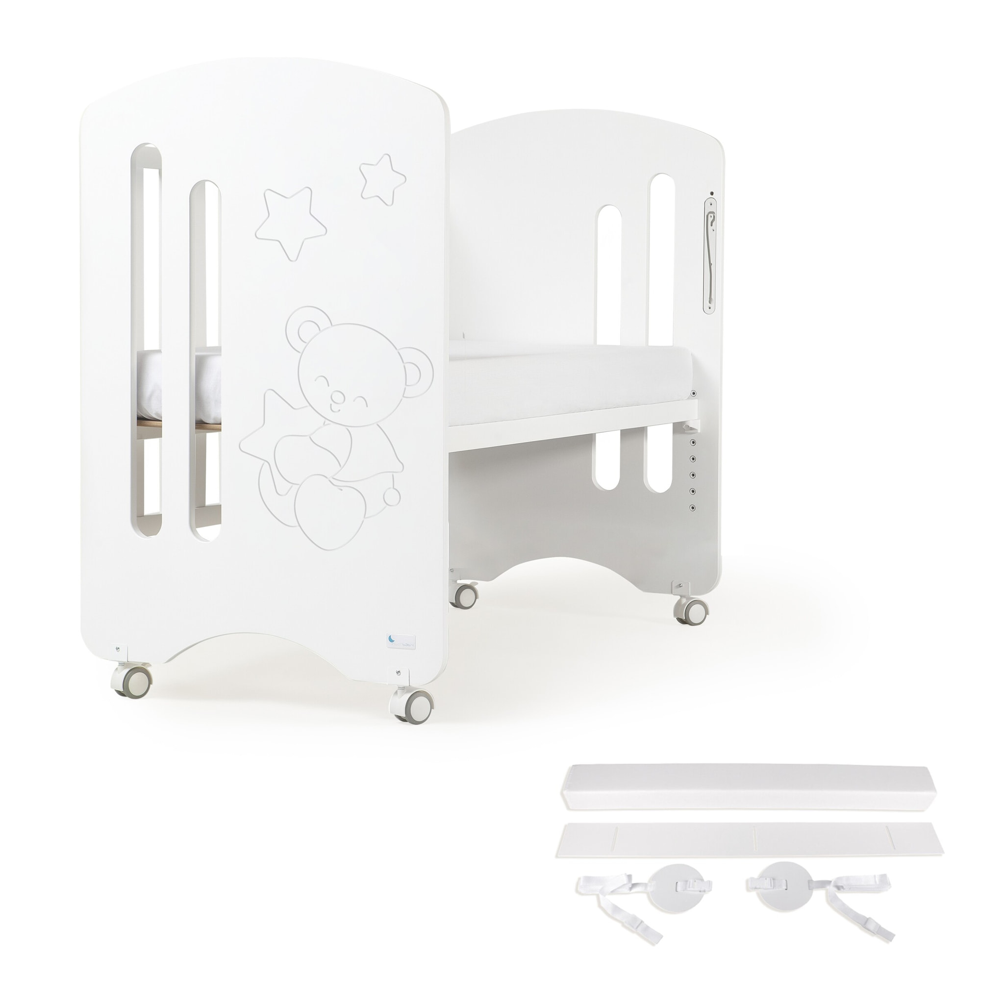 Cuna Lovely Premium Blanca con Colchón y Kit Colecho