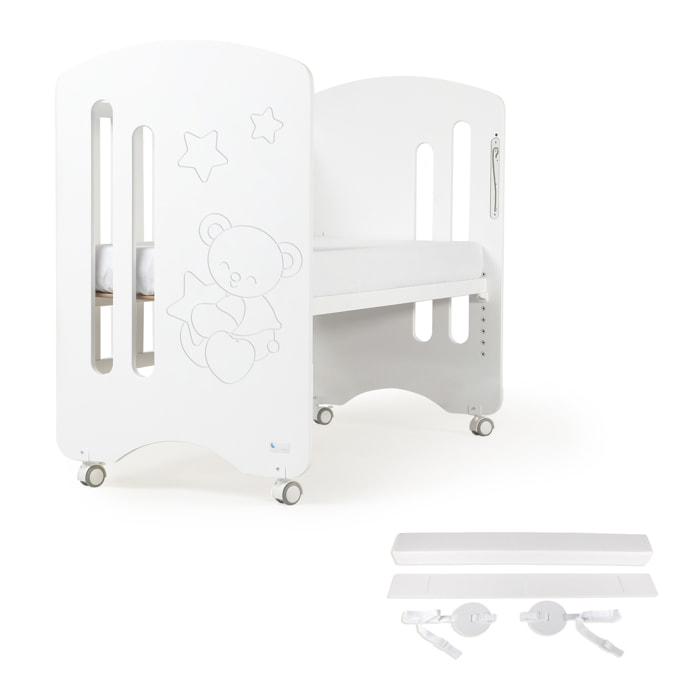 Cuna Lovely Premium Blanca con Colchón y Kit Colecho