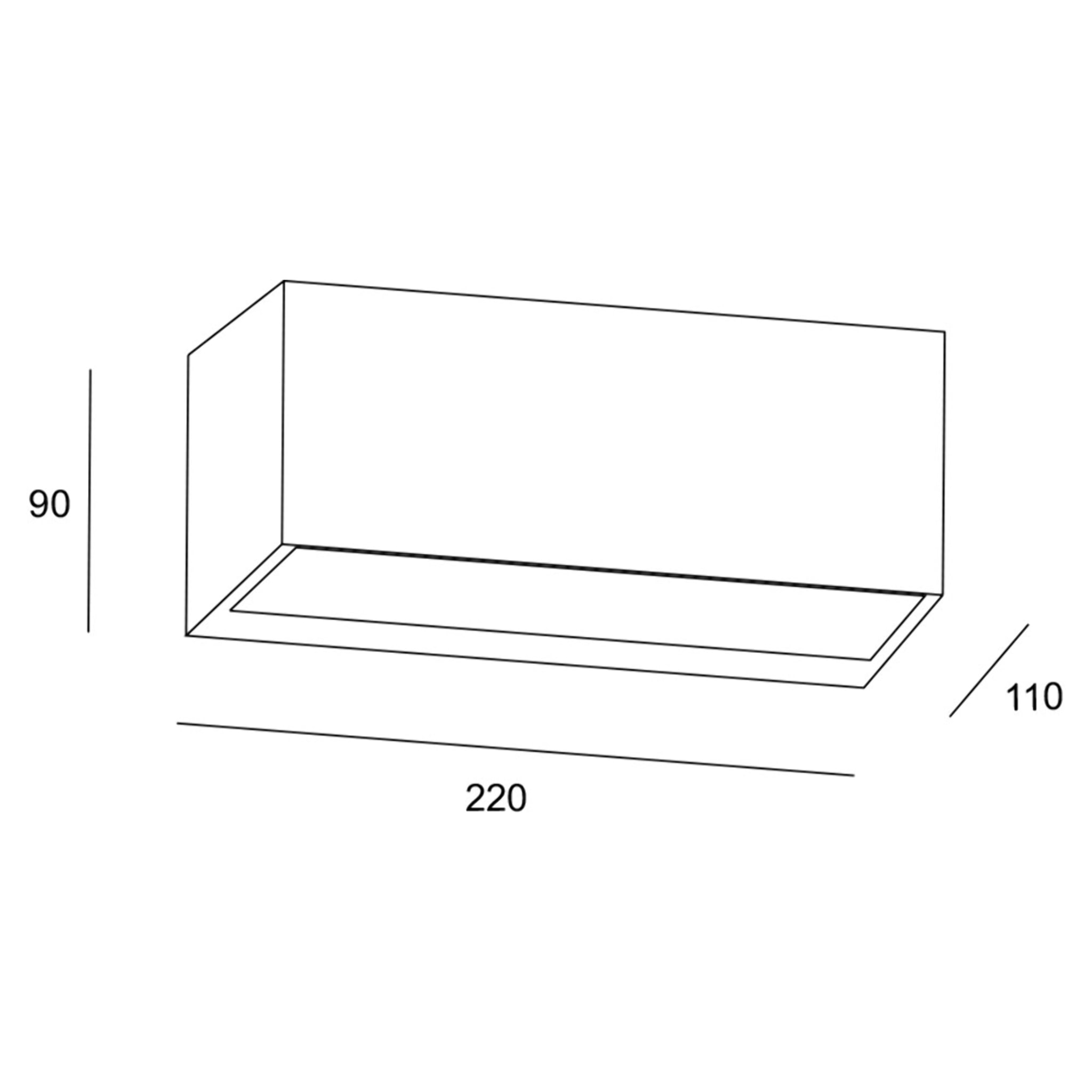 LEDS C4 Aplique Ip66 Nemesis Aluminium 90*220Mm E27 15W Blanco
